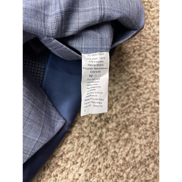 Lauren Ralph Lauren Men Hitchcock Suit Vest Blue Plaid 5 Button Wool Blend S New - Picture 8 of 9